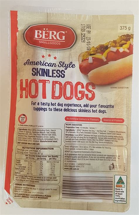 Get free dog food recall alerts. Aldi 'Berg' hotdogs contaminated with bone fragments ...