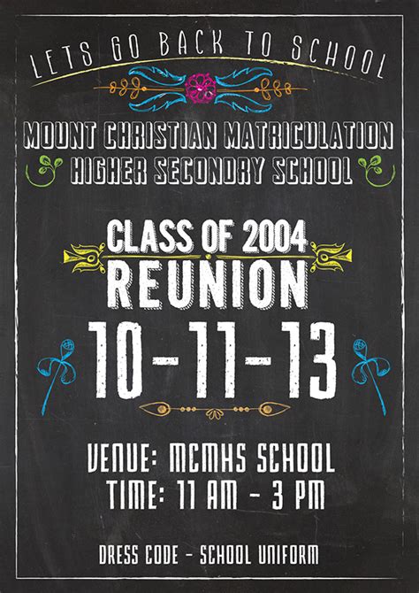 School Reunion Poster Behance Behance