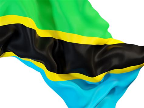 Waving Flag Closeup Illustration Of Flag Of Tanzania