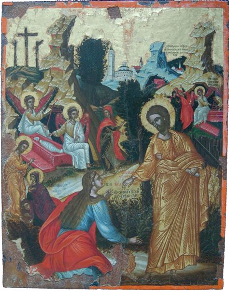 Icon With The Noli Me Tangere Museum Of Russian Icons