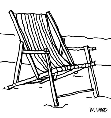 Adirondack Chair Beach Coloring Page Coloring Pages