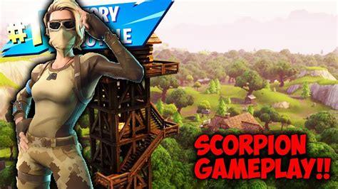New Fortnite Battle Royale Scorpion Skin Gameplay Youtube