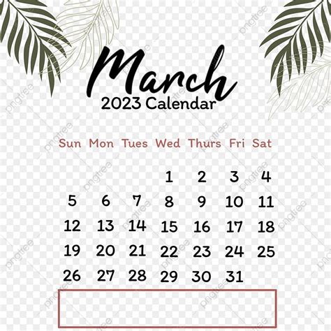 Calendário De Março 2023
