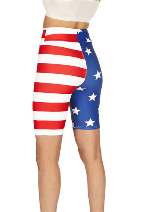 durable and easy to clean tipsy elves women s american flag bike shorts tipsy