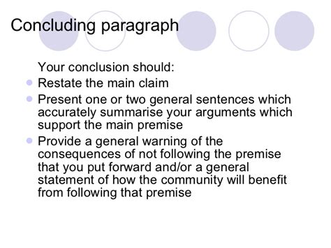 The conclusion is an important part of any academic report, essay or research paper. How to do a conclusion paragraph in a persuasive essay. talentview.com.ph