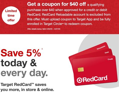 Target Redcard 5 Off 40 Off Coupon For New Approvals — My Money Blog