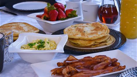 Lets Bring The Pancake House Home Fluffy Pancake From Scratch Bacon