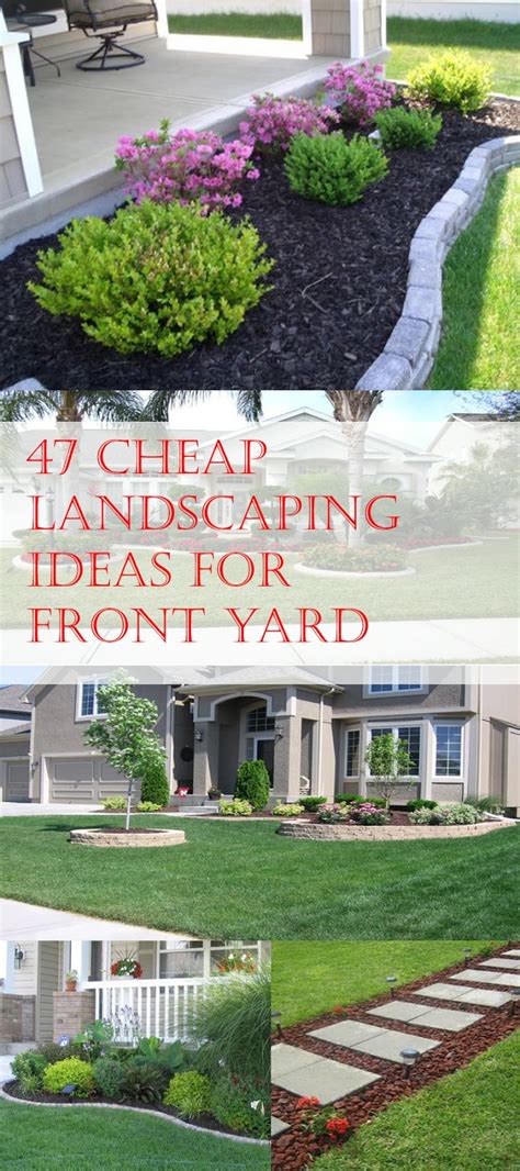This front yard landscape is vastly covered with greenery while the nandina plants and the oval landscape right on the center view of the house is filled with shrubs, pines and. 47 Cheap Landscaping Ideas For Front Yard - A Blog on Garden