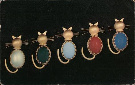 Pussy Cat Pins Designed By Cascio Gaetano Advertising Postcard