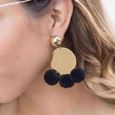 Jewels Pompon Earrings Pom Poms Earrings Accessories Accessory