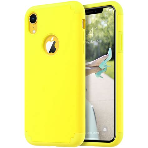 Iphone Xr Case Ulak Slim Fit Hybrid Soft Silicone Hard Back Cover Anti