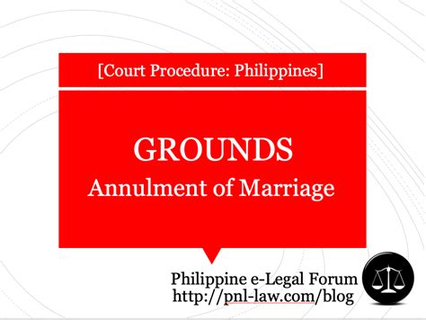 Grounds For Annulment Of Marriage In The Philippines Philippine E
