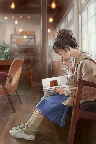 32 Anime Girl Reading A Book Wallpaper Hd Baka Wallpaper