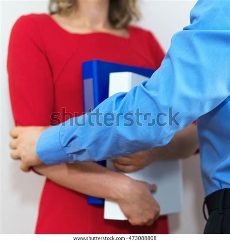Sexual Harassment Work Boss Touching His Stock Photo 473088808
