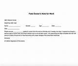Photos of Free Printable Fake Doctors Note For Work