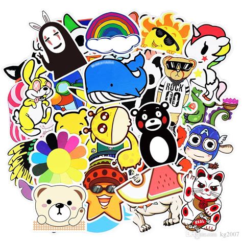 Random Cartoon Sticker Poster Wall 3d Stickers For Guitar Laptop