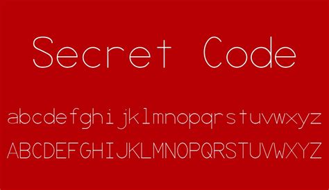 Secret Code Font Font Tr