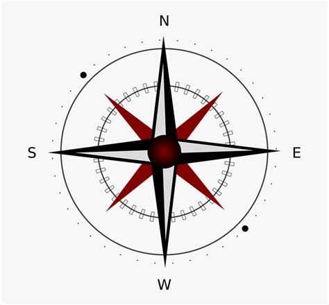 Compass East South North West Compass Rose Direction On A Map