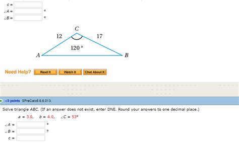 How to determine a right triangle. Solved: Solve Triangle ABC. (If An Answer Does Not Exist, ... | Chegg.com