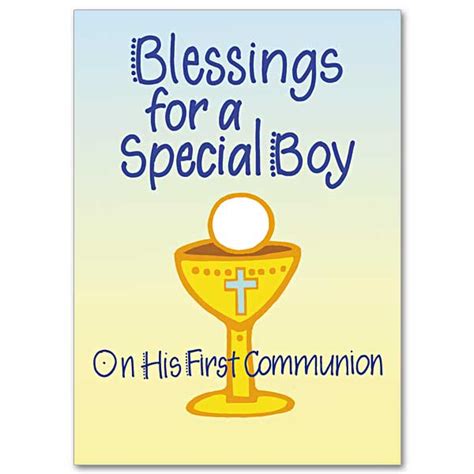 Blessings For A Special Boy First Communion Card For Boy