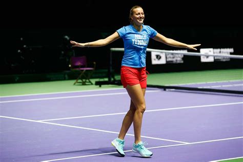 Petra kvitová is a czech professional tennis player. Petra Kvitova: Practices WTA Finals Singapore 2014 -04 ...