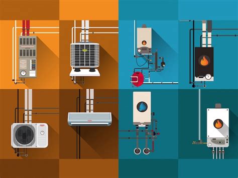 Cooling And Heating Systems Premium Vector