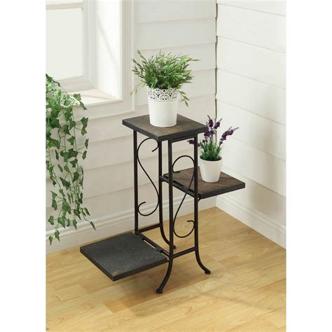 4d Concepts Black Indoor Plant Stand 601608 The Home Depot