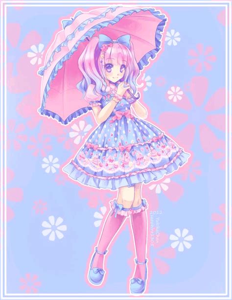 Anime Pastel Pink Lightblue  By Tommy