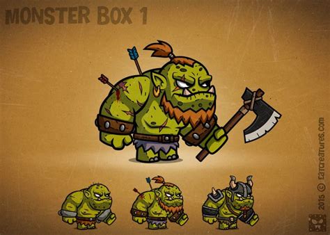 Monster Cartoon Rpg Characters 2 Gamedev Market In 2020 Cartoon