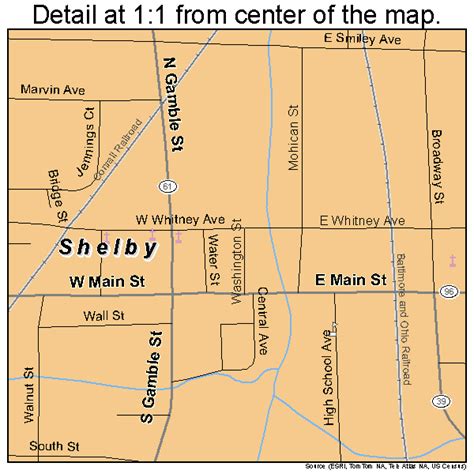 Shelby Ohio Street Map 3972102