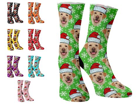 Personalized Christmas Socks Custom Christmas Socks Socks With Face
