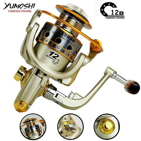Spinning Fishing Reel Metal Spool 12BB 5 5 1 Left Right Interchangeable