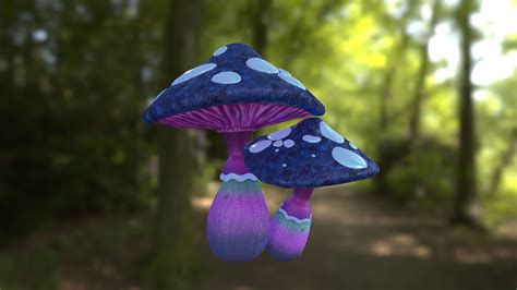 Fantasy Mushroom 3d Asset Game Ready Cgtrader