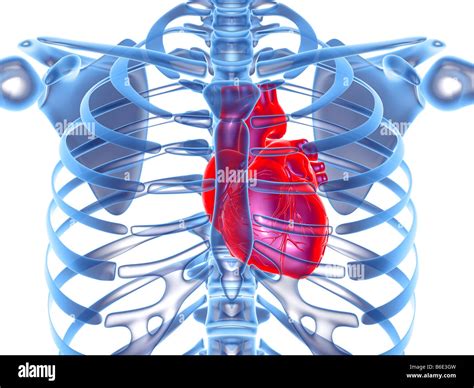 Heart Within Ribcage Stock Photo Royalty Free Image 21208457 Alamy