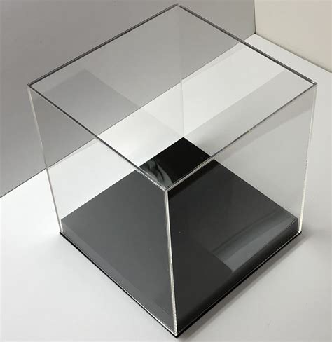 Details About Acrylic Display Box With Base Display Case Clear Showcases Store Display Cube