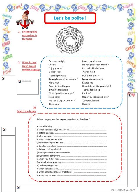 Lets Be Polite English Esl Worksheets Pdf And Doc