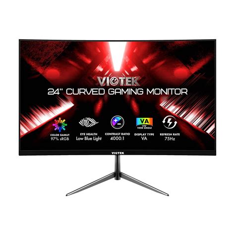 Viotek Nbv24cb2 24 Inch Curved Monitor 75 Hz Full Hd Frameless Monitor