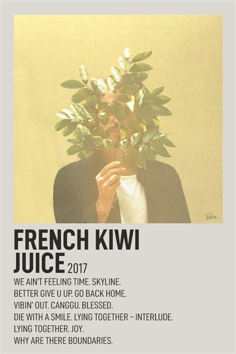 French Kiwi Juice Fkj Music Poster Minimalist Music Poster