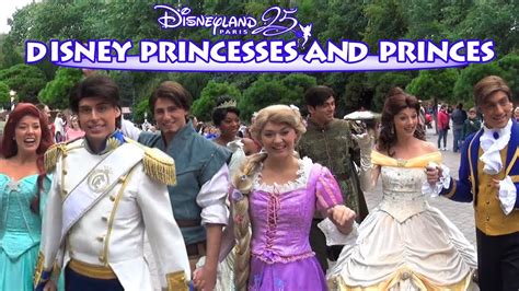disney princesses and princes in fantasyland disneyland paris youtube