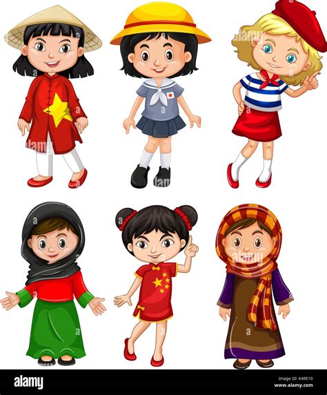 Young Japanese Girls Stock Vector Images Alamy
