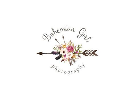 Logo Floral Flower Logo Bohemian Logo Bohemian Girls Bohemian