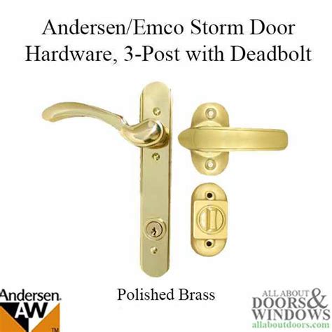 Andersen Emco Keyed 3 Post Storm Door Hardware With Deadbolt For 1 1 2 227