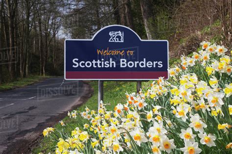 A Sign Saying Welcome To Scottish Borders Scottish Borders Scotland