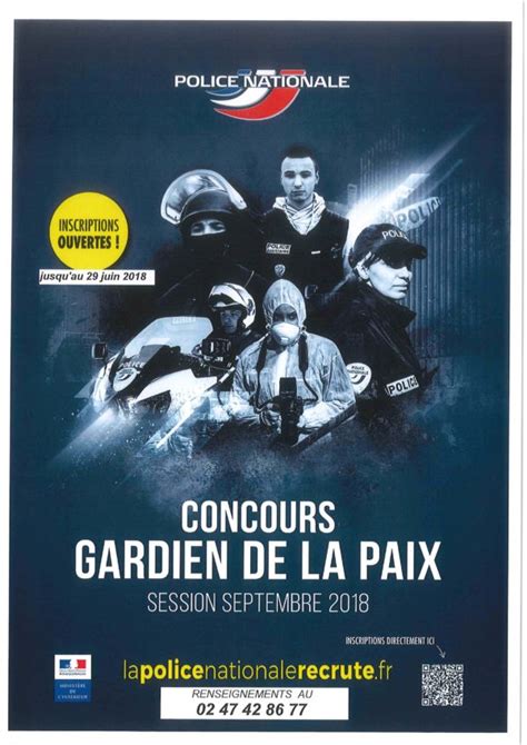 Concours Gardien de la Paix !!! – Mission Locale du Pithiverais