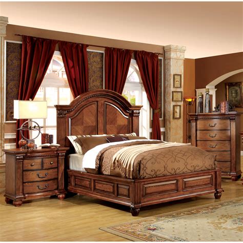 Furniture Of America Feb Traditional Oak 3 Piece Bedroom Set Bed Bath And Beyond 9251849 Oak