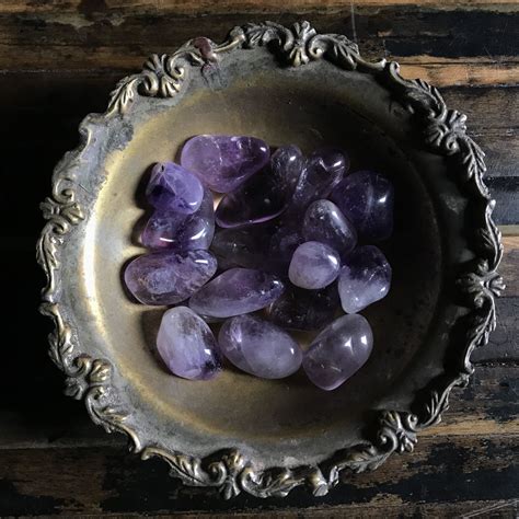 3 Polished Amethyst Stones Ritualcravt Metaphysical And Witchy Wares