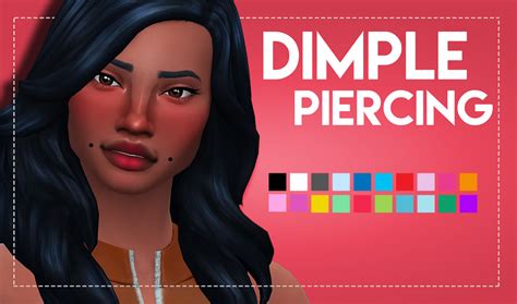 Unisex Dimple Piercings Simsworkshop