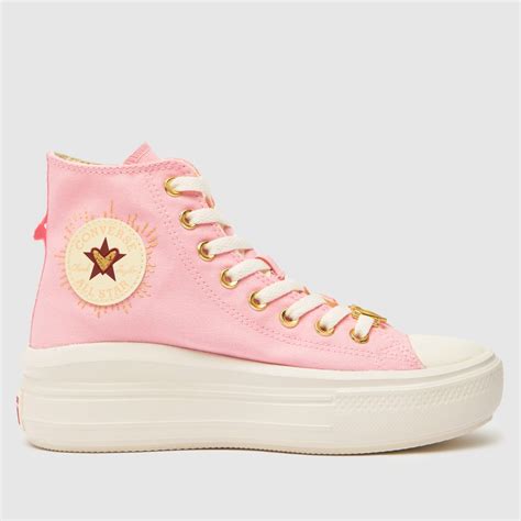 Womens Pink Converse All Star Move Hearts Trainers Schuh