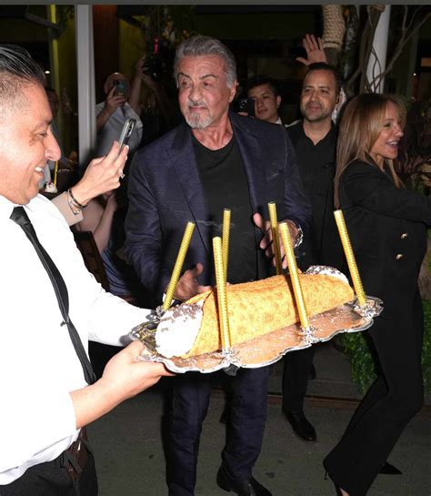 Sylvester Stallone Treated Massive Cannoli While Rocky Song Plays