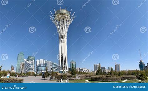 Central Downtown Astana With Bayterek Tower Kazakhstan Editorial Image